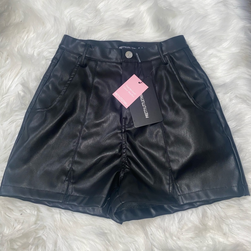 Leather shorts